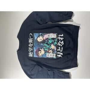 Demon slayer Anime Graphic Sweatshirt Medium Black